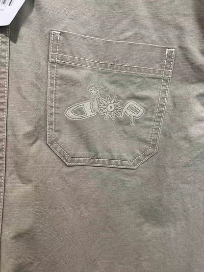Dior Embroidered Logo Denim Shirt Jacket