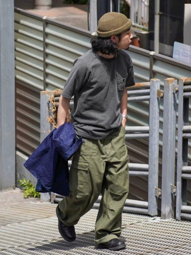 NIGEL CABOURN 9.5oz Cotton Vintage Pocket T-Shirt