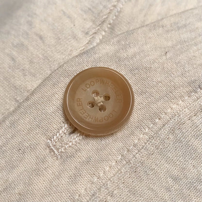 loopwheeler lw180 cardigan in leaf beige