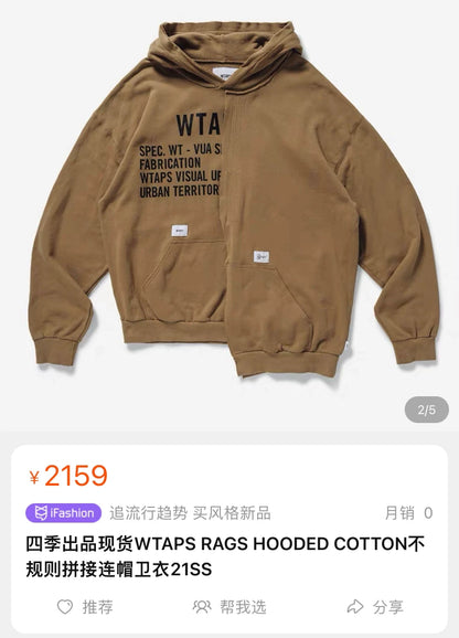 WTAPS 21SS RAGS Sweatshirt