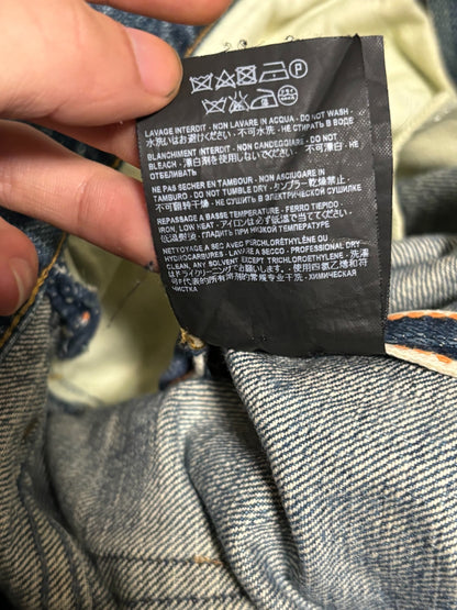 Saint Laurent Distressed Denim Jeans in Blue