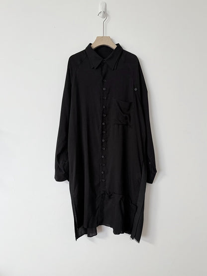Yohji Yamamoto Pleated Patch Shirt