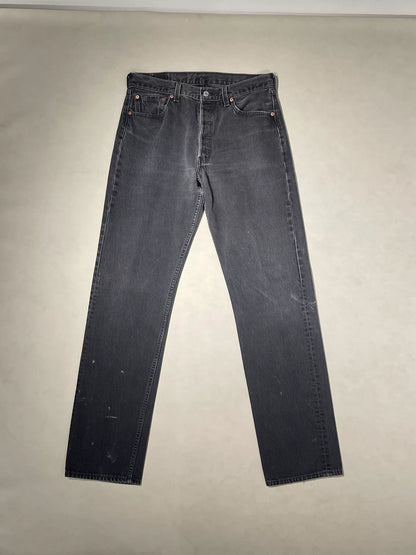 LEVI'S 501 Straight Black Gray Jeans