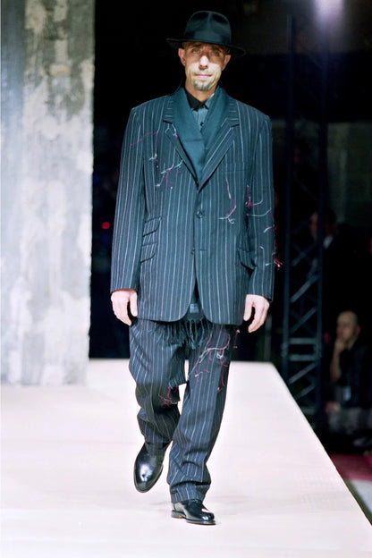 Yohji Yamamoto Striped Wool Trousers