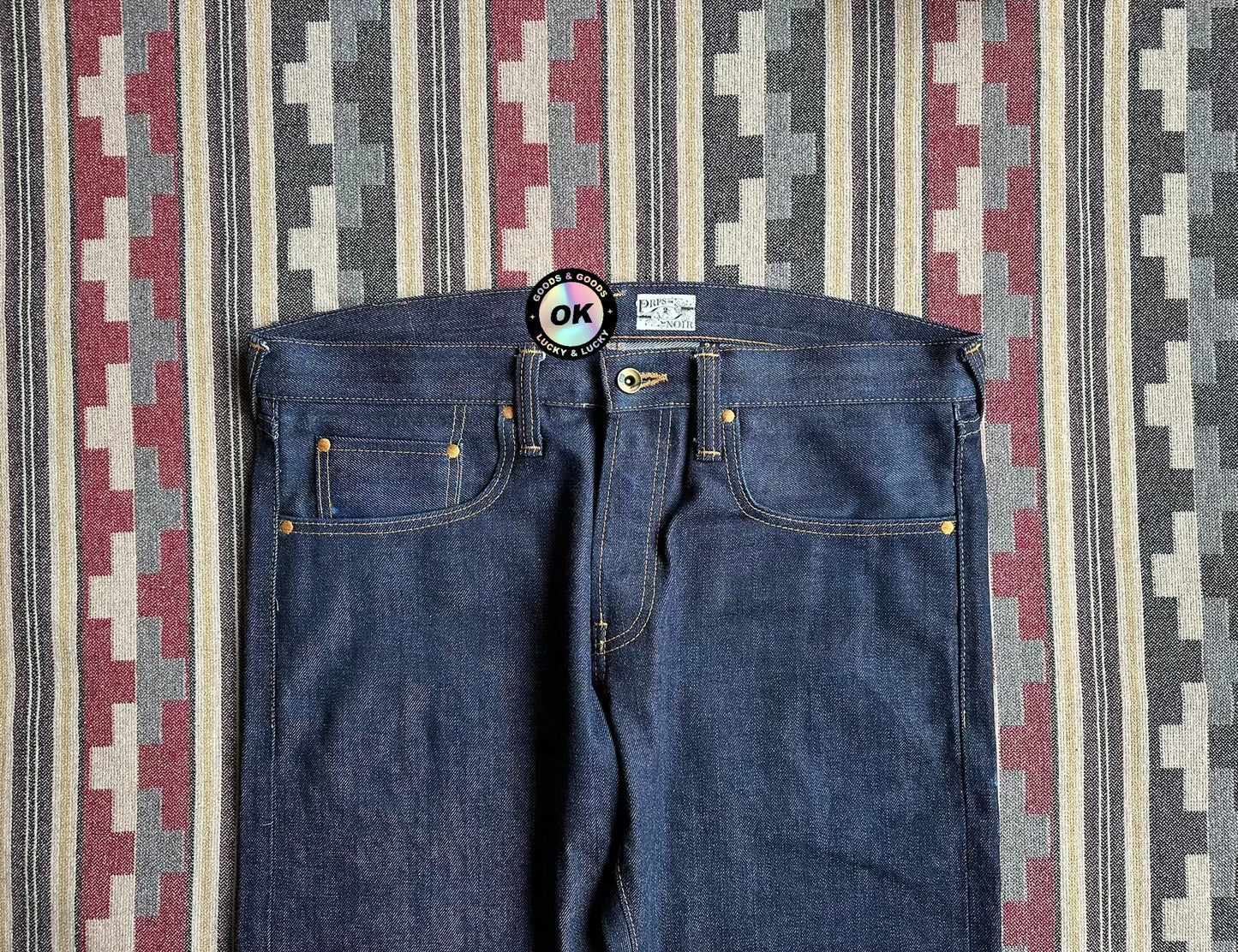 prps noir classic raw denim slim jeans