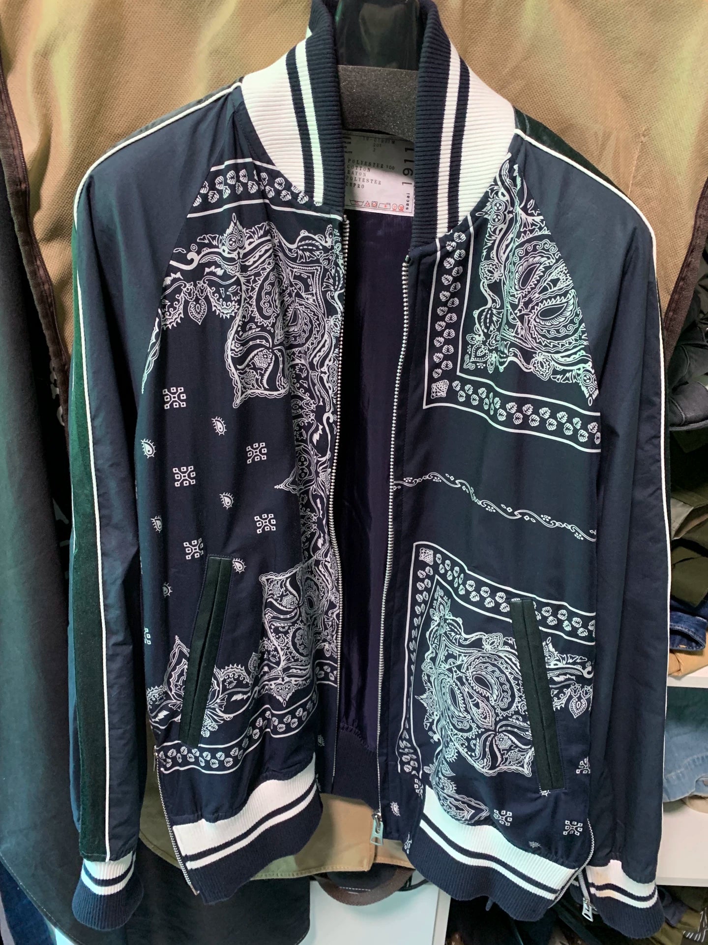 sacai drwoo collaboration jacket size 2