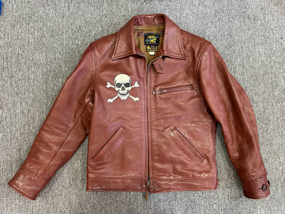 rainbow country leather jacket with artwork