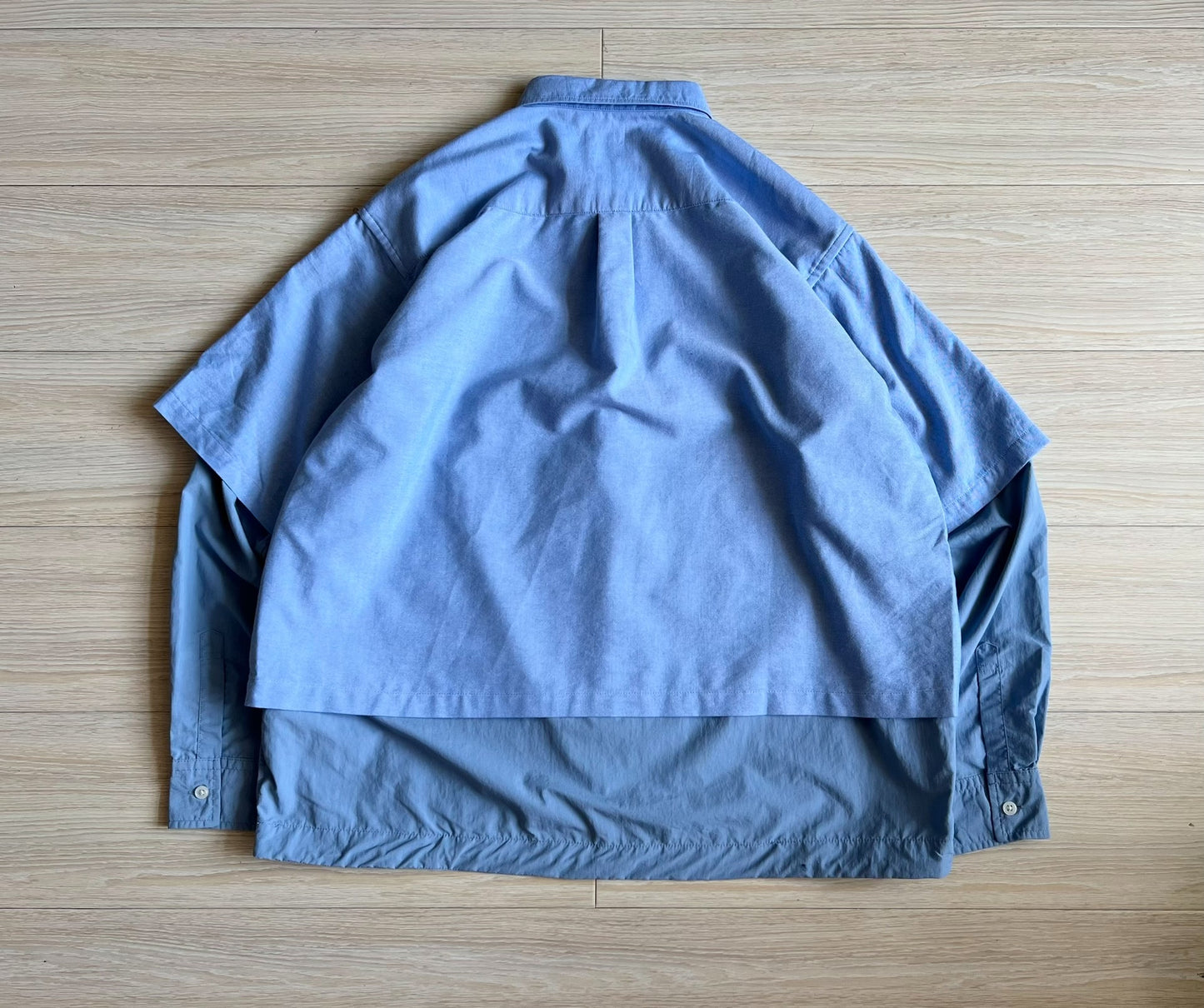 Beams Layered Paneled Long-Sleeve Shirt