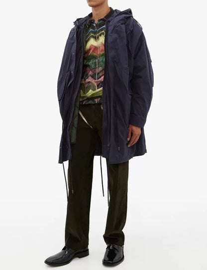 Y/PROJECT Oversized Parka Coat in Black