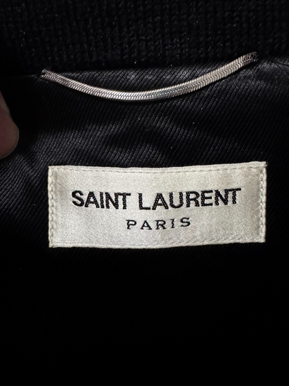 Saint Laurent Multi-Zipper Wool Baseball Jacket