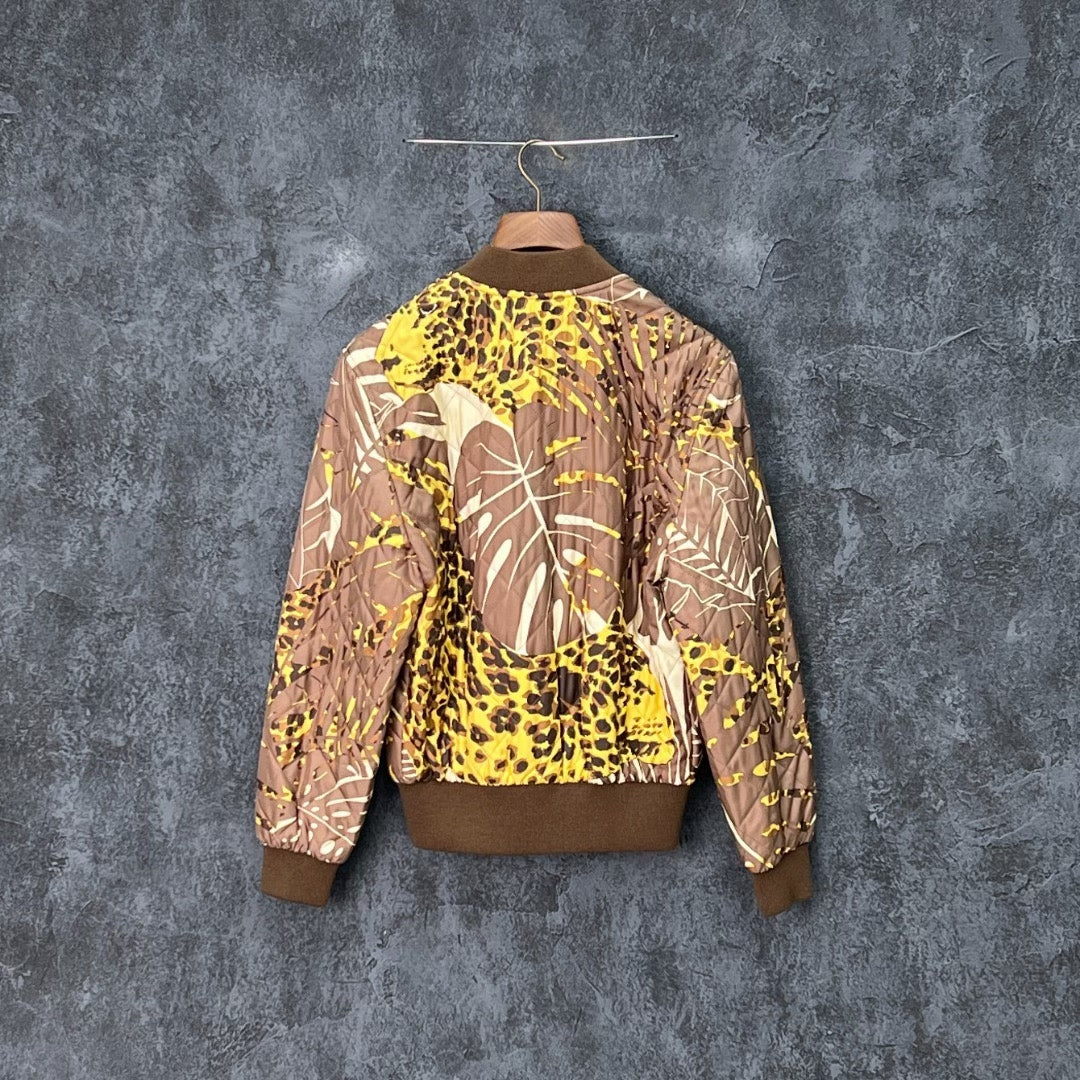 Saint Laurent Animal Print Quilted Jacket