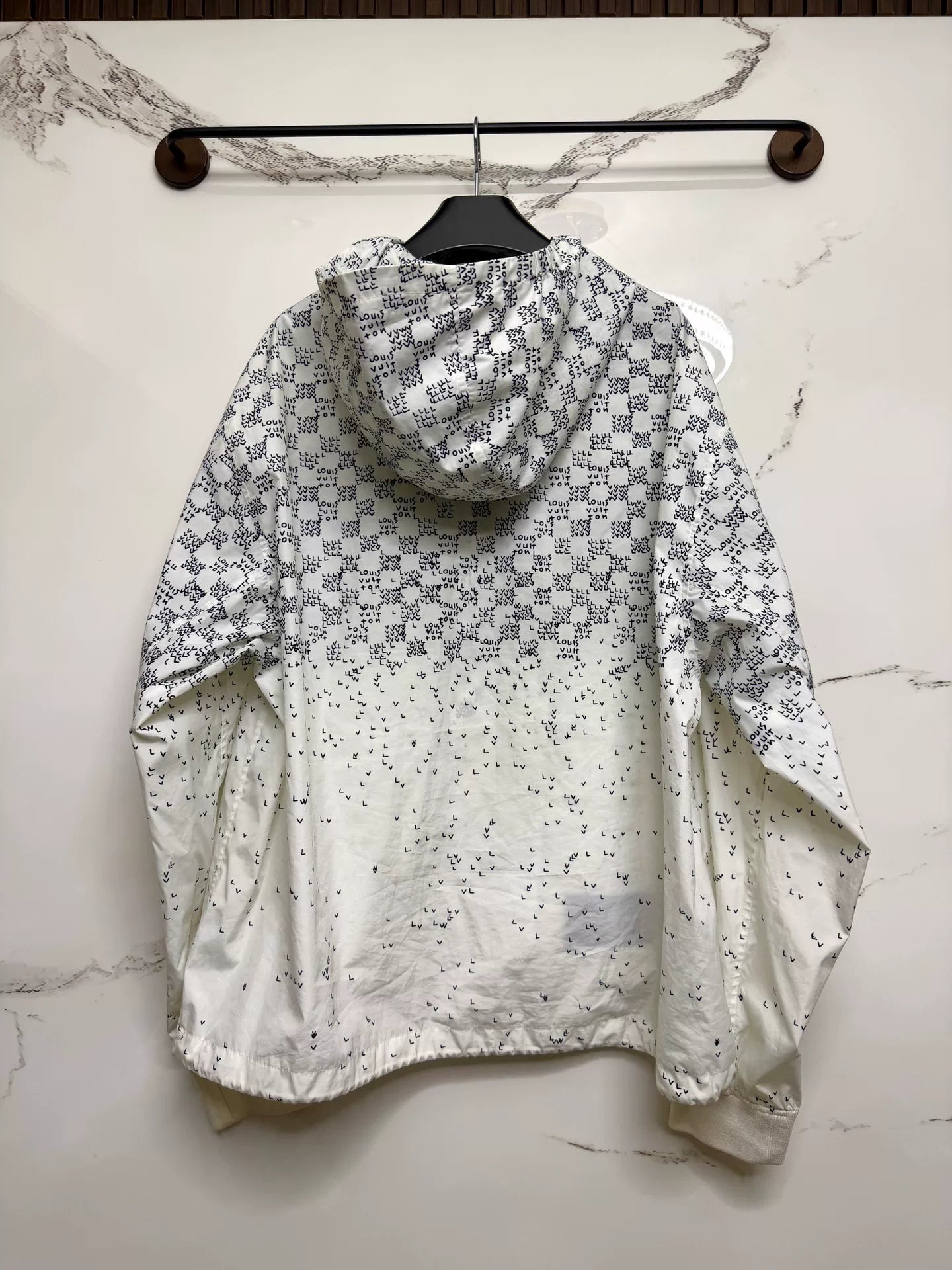 louis vuitton checkered logo windbreaker jacket