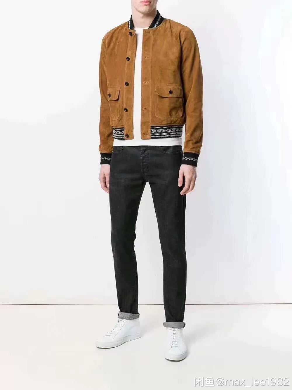 Saint Laurent Men's Suede Leather Jacket