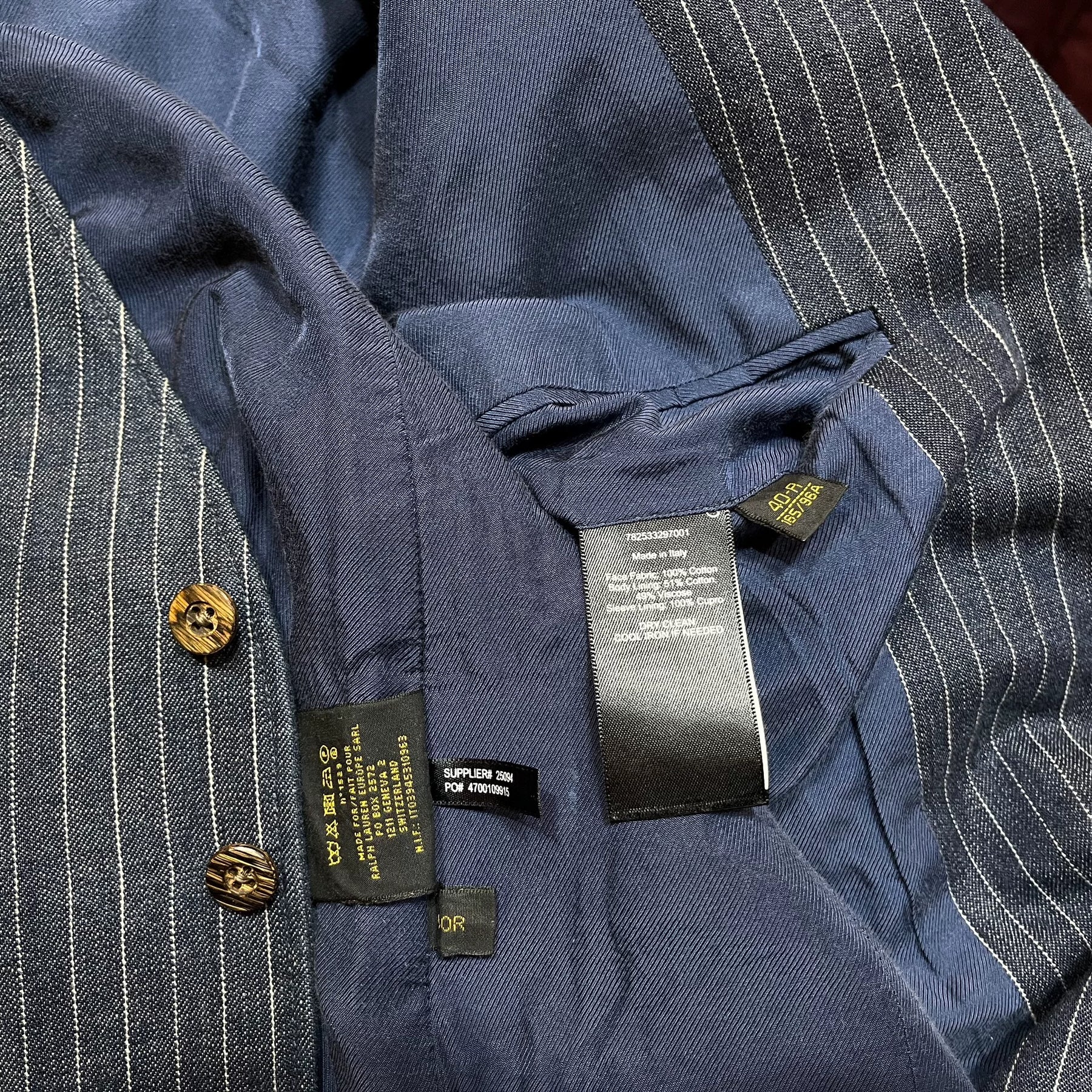 RRL Indigo Striped Suit