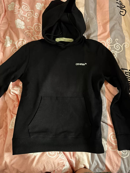 Off-White Black Hoodie with Logo