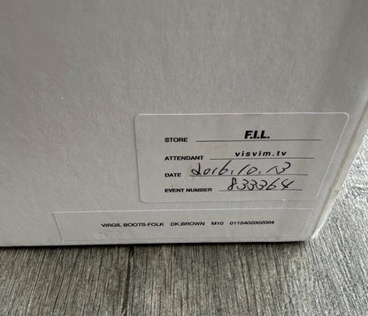 visvim virgil folk boots in dark brown