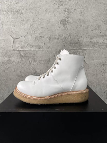Rick Owens Milk White Martin Boots 42