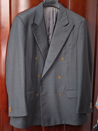Zegna Wool Double-Breasted Suit Jacket