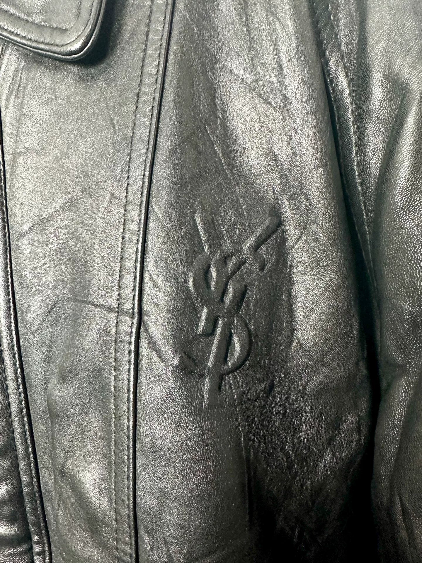 Vintage 90s Yves Saint Laurent Leather Jacket