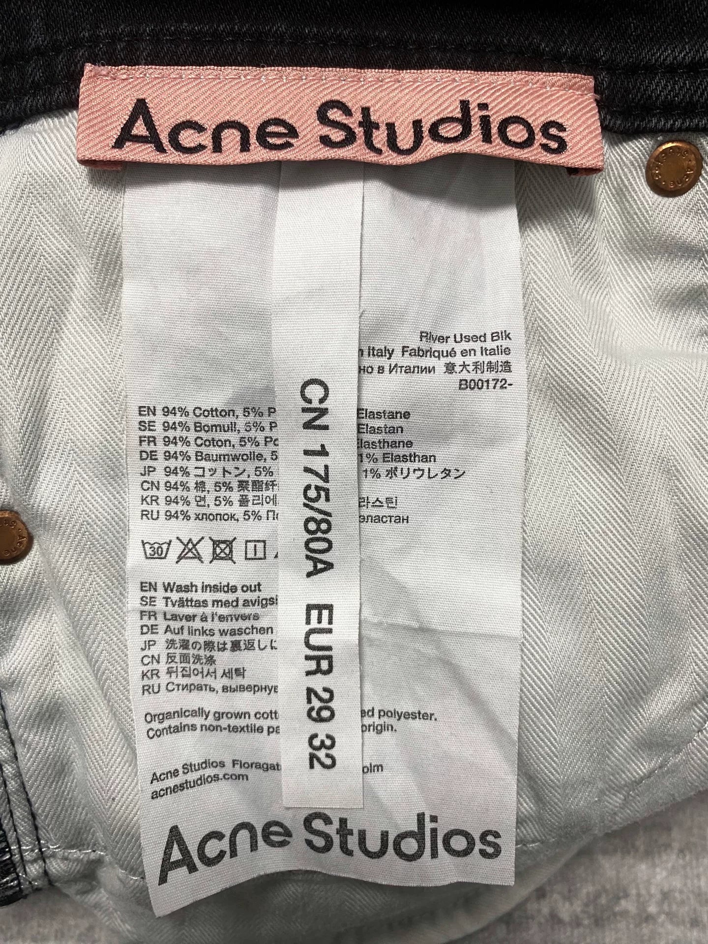 black slim-fit straight-leg jeans