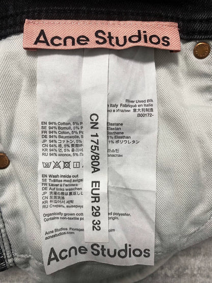 black slim-fit straight-leg jeans