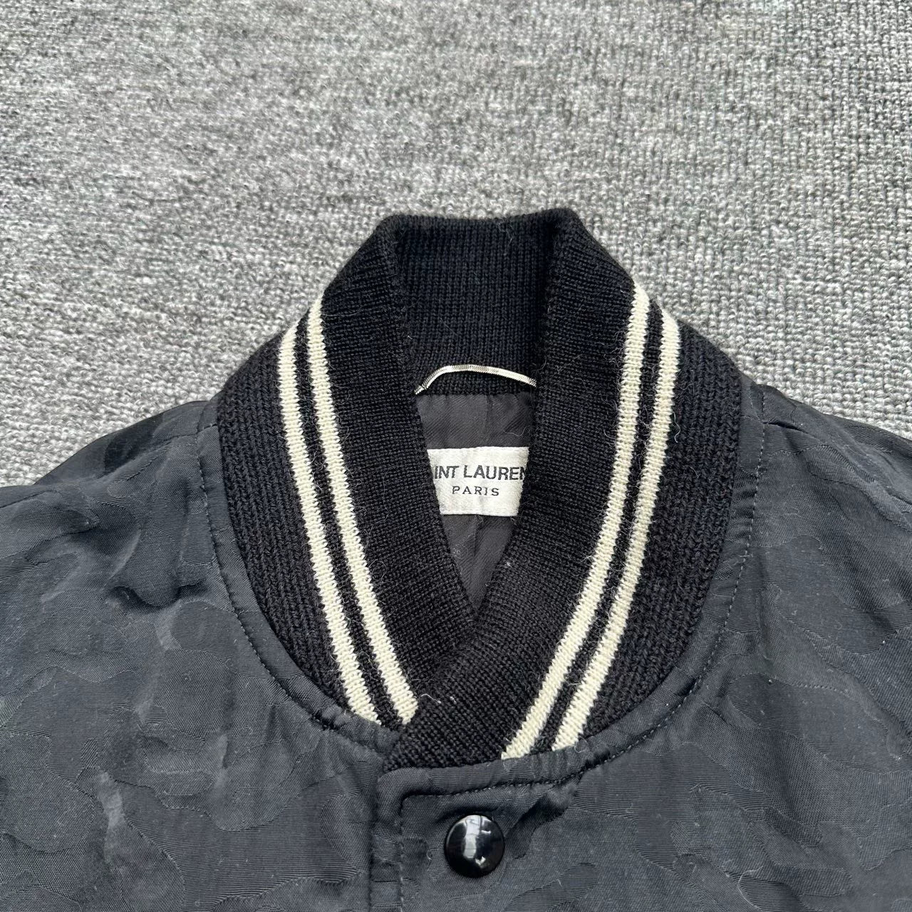 Saint Laurent Paris Camouflage Baseball Jacket