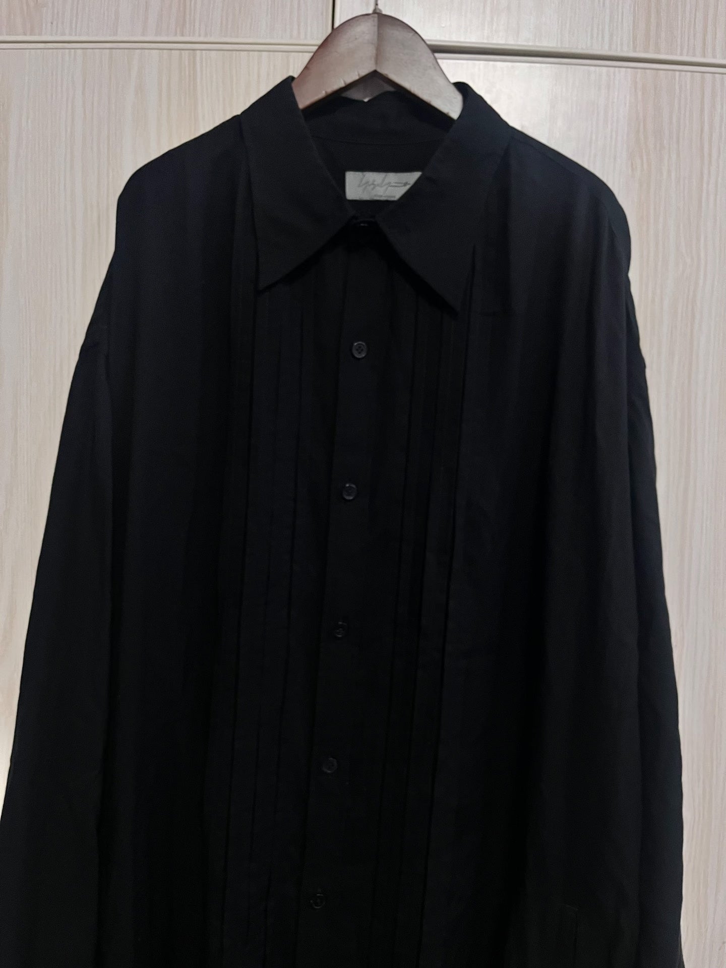 Yohji Yamamoto 24SS Accordion Collar Long Shirt