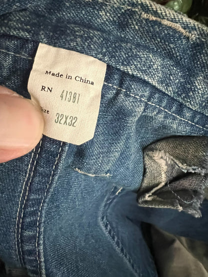 RRL Double RL Washed Distressed Suspender Work Pants