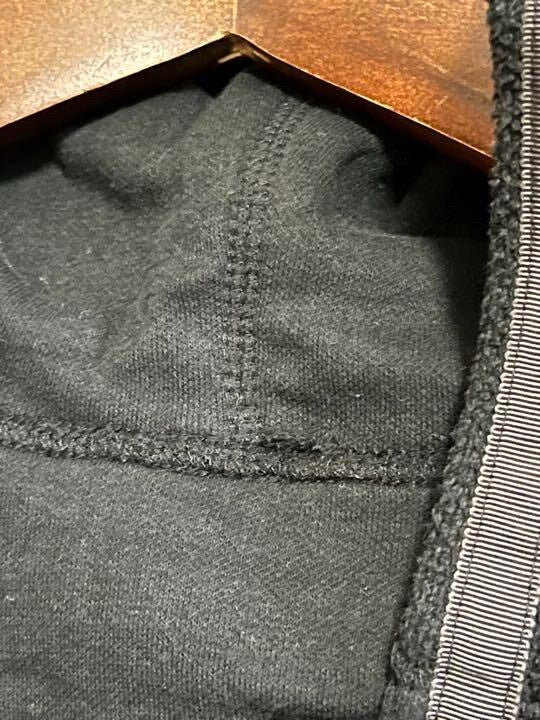 porter classic pile parker hoodie black