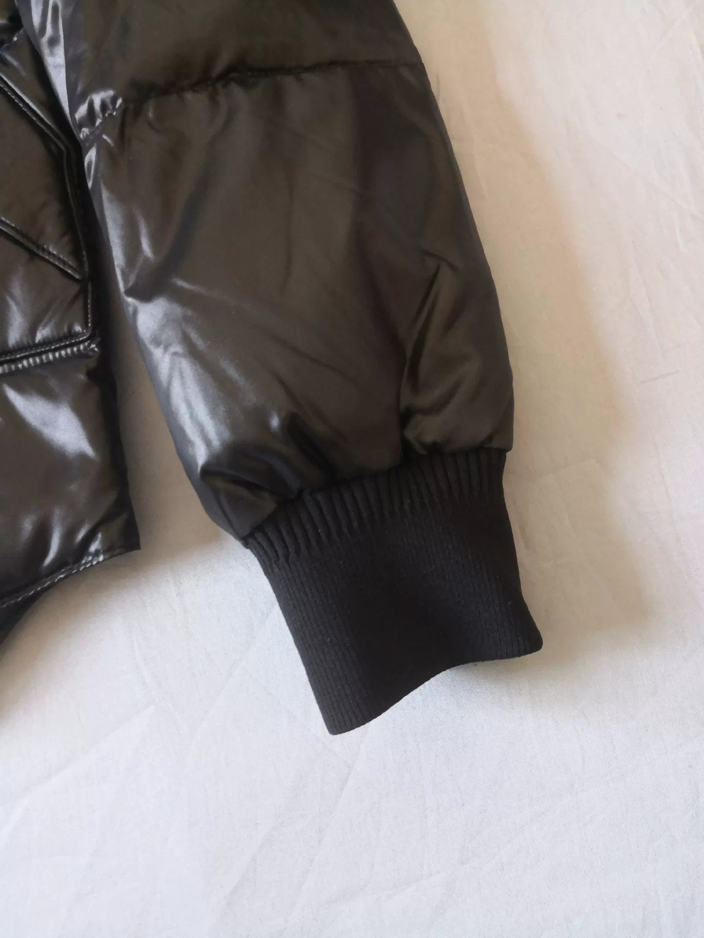 Saint Laurent Black Shiny Puffer Jacket