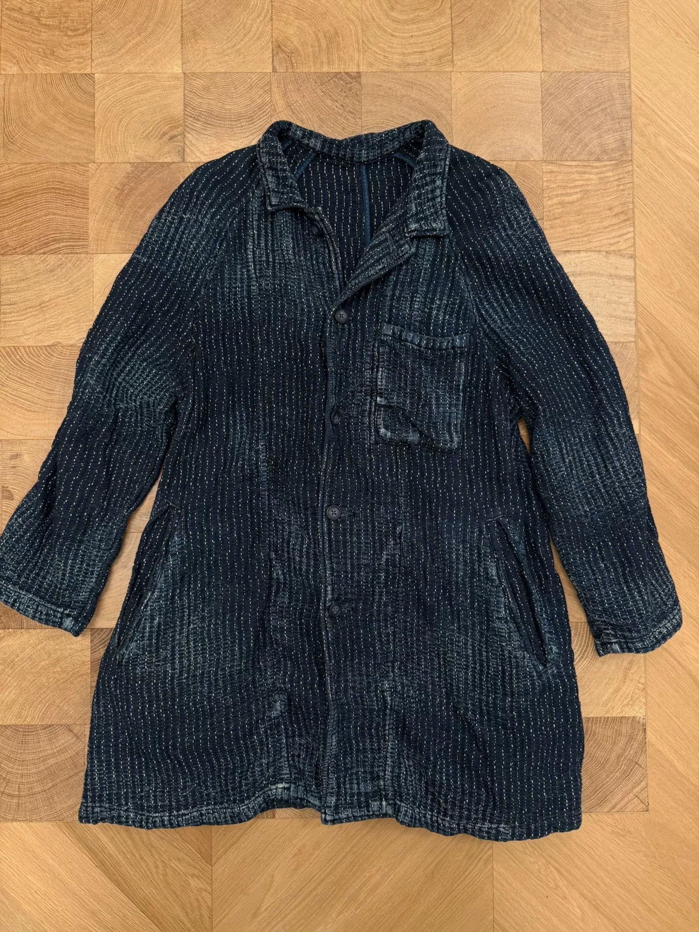 Porter Classic Indigo Corduroy Jacket Coat