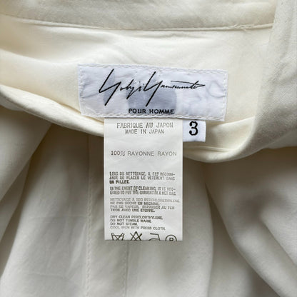 Yohji Yamamoto 03AW Curved Cut Rayon Shirt