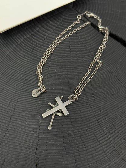 UNDERCOVER 02AW Triple Cross Necklace