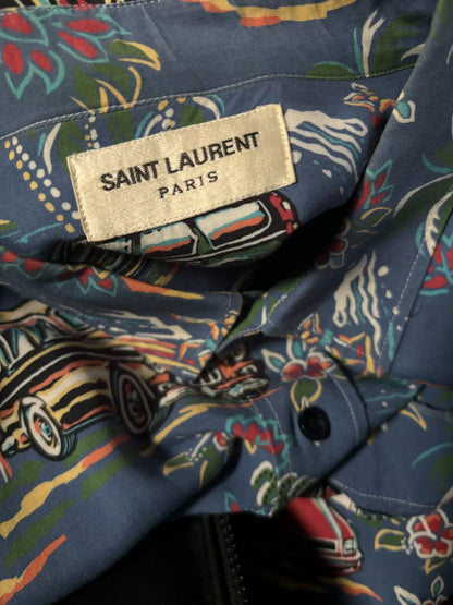 Saint Laurent Hawaiian Print Button-Up Shirt