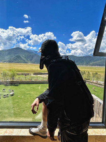 innovative long coat and shorts set