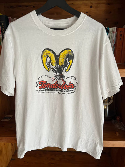 tenderloin white graphic short sleeve t-shirt