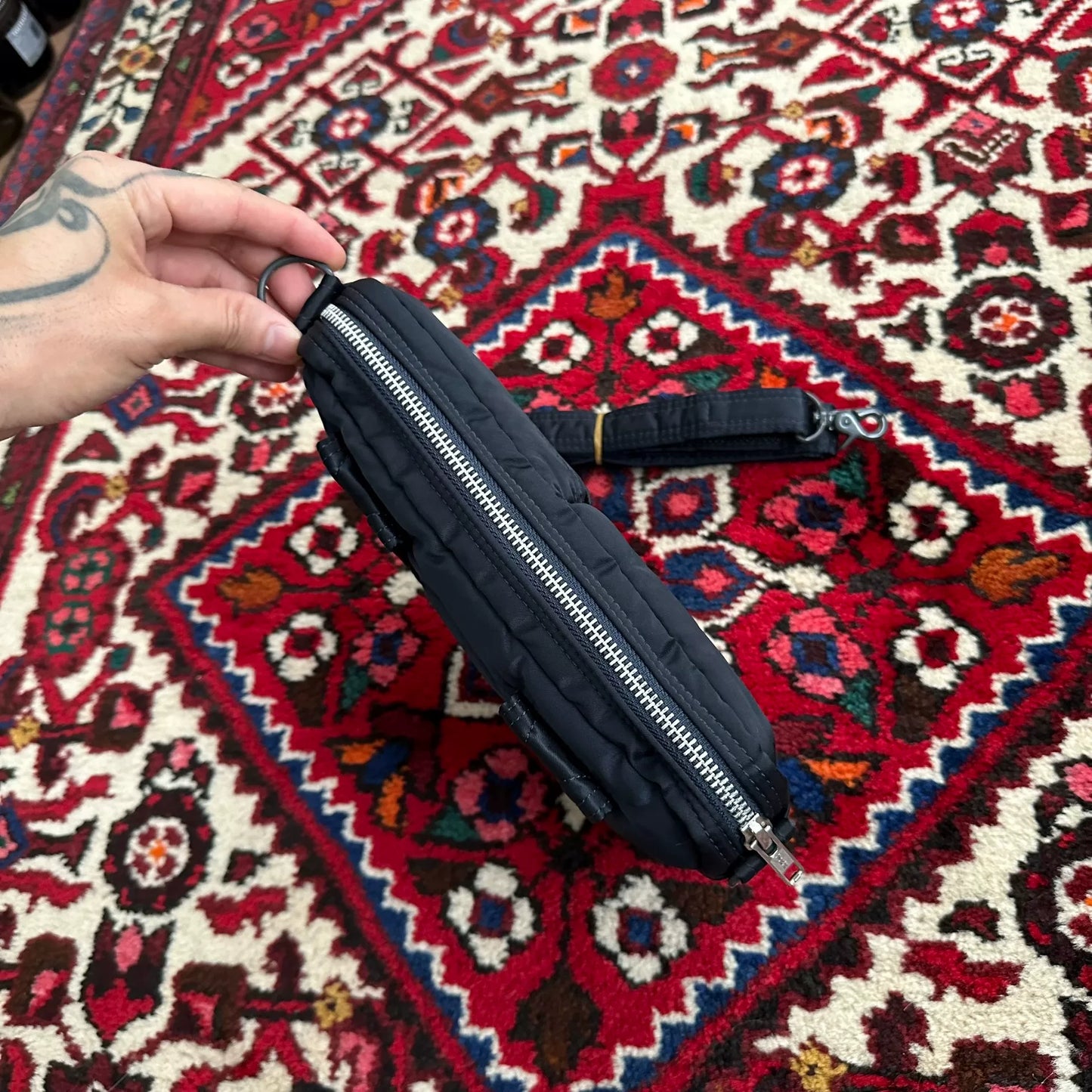 head porter navy crossbody shoulder bag