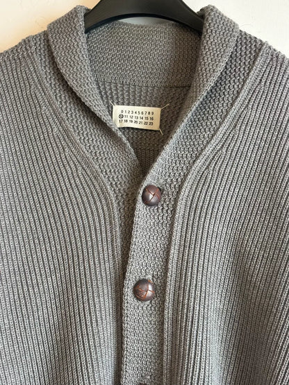 heavy knit shawl collar cardigan sweater