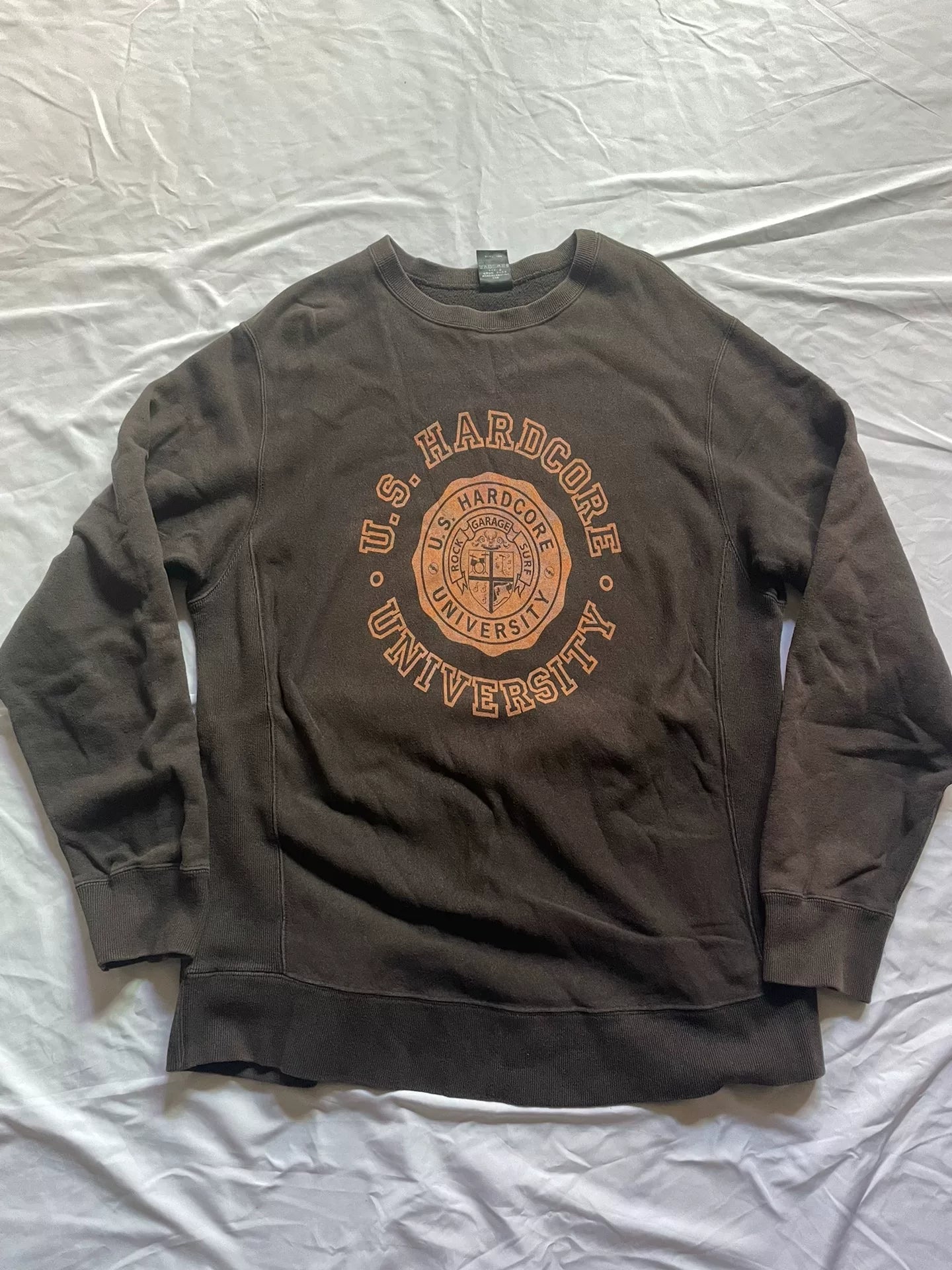 classic college sweatshirt with graphic print