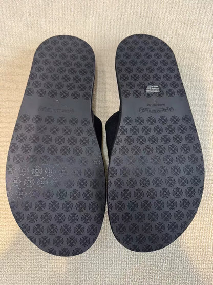 Chrome Hearts Horseshoe Embroidery Cotton Slippers