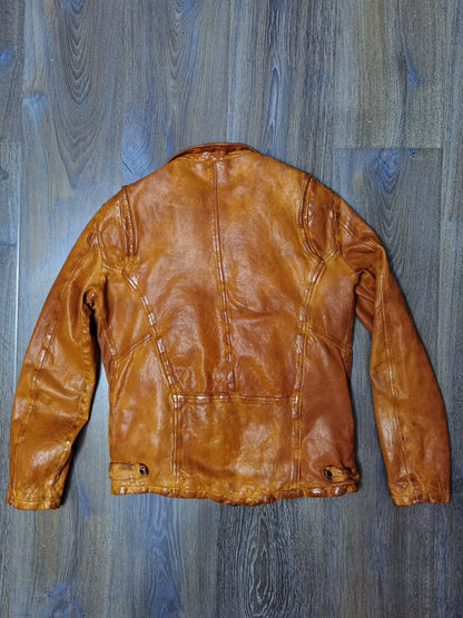 Giorgio Brato Washed Distressed Leather Jacket