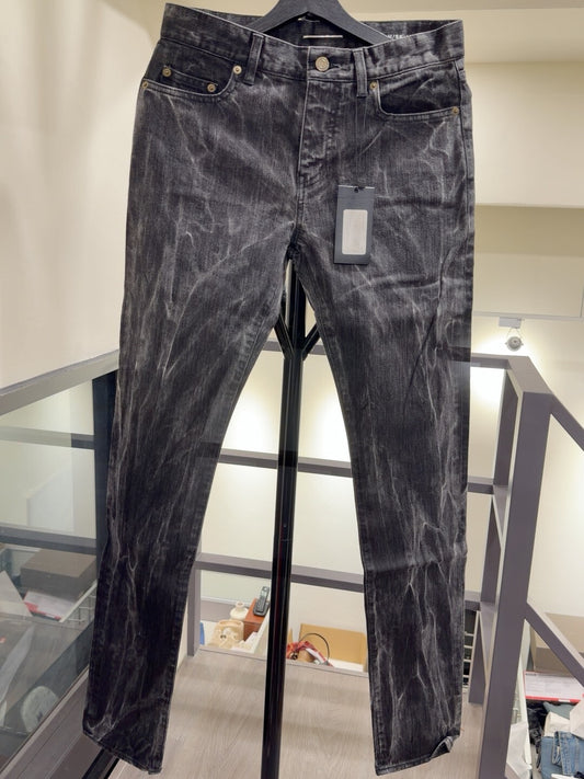 Saint Laurent Black Wave Denim Pants