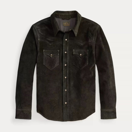RRL Suede Western Shirt Jacket