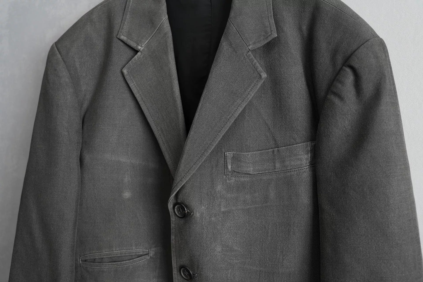 Yohji Yamamoto Gray Silk Jacket