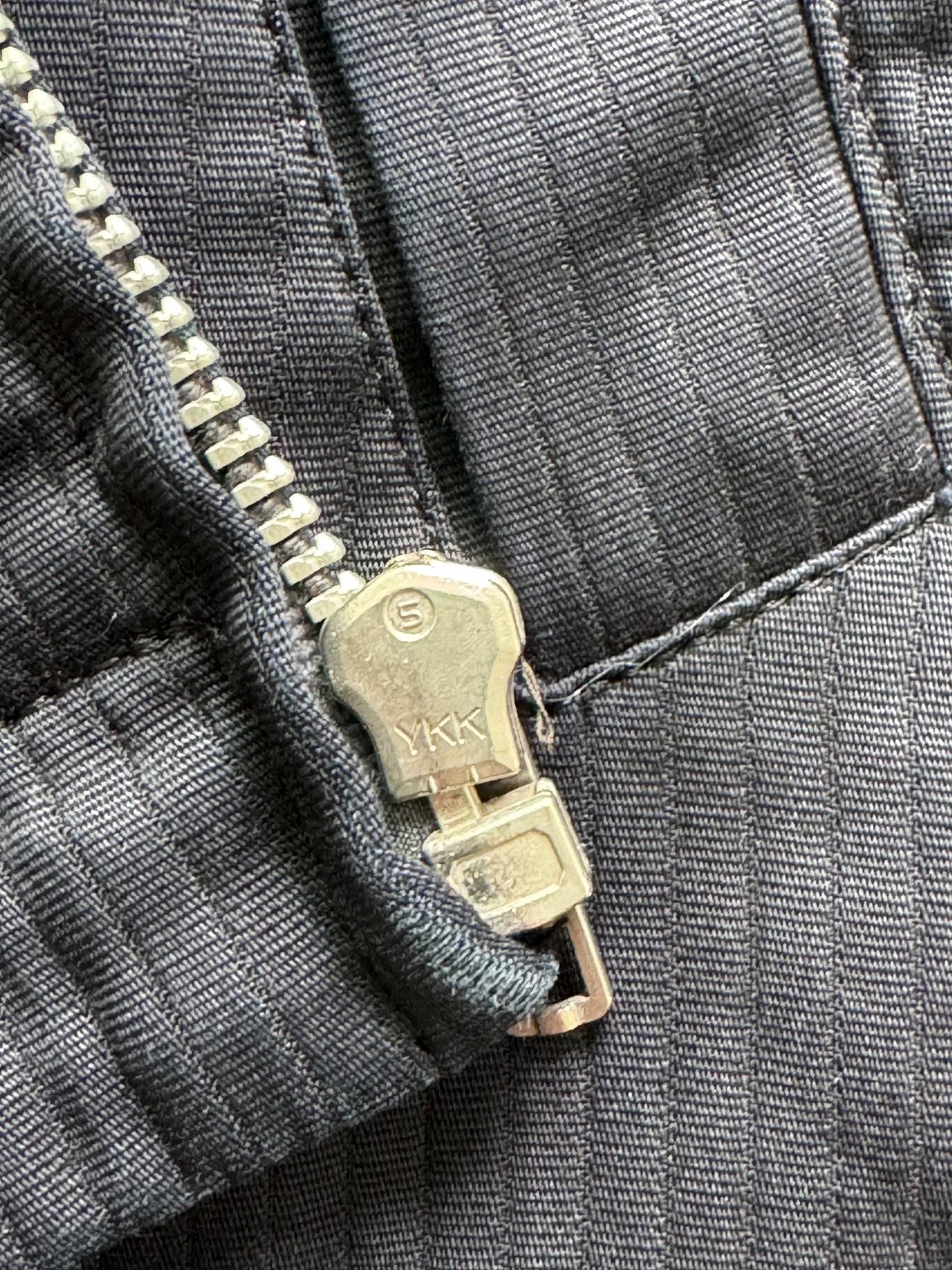 black striped zip-up jacket by Y's for men