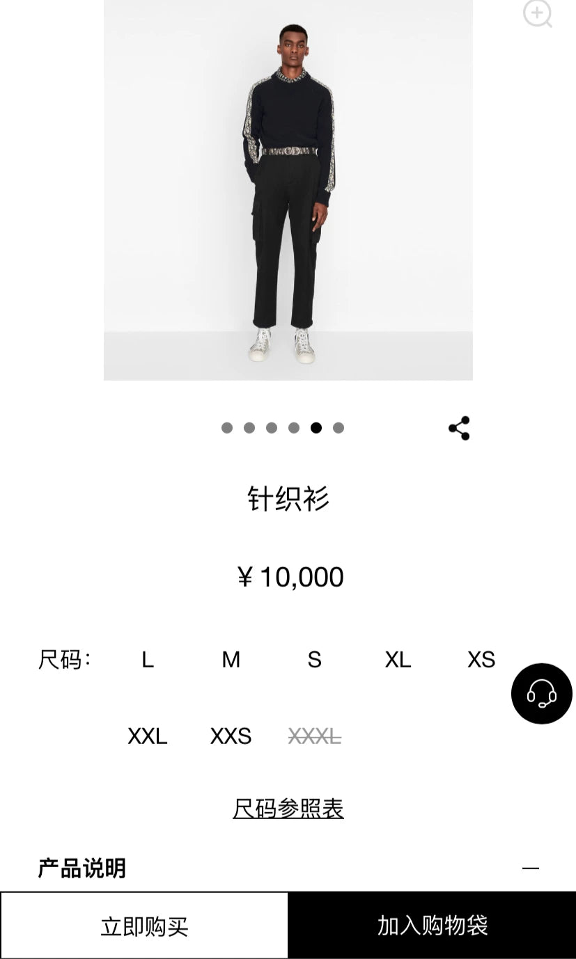 dior logo sweater in navy blue