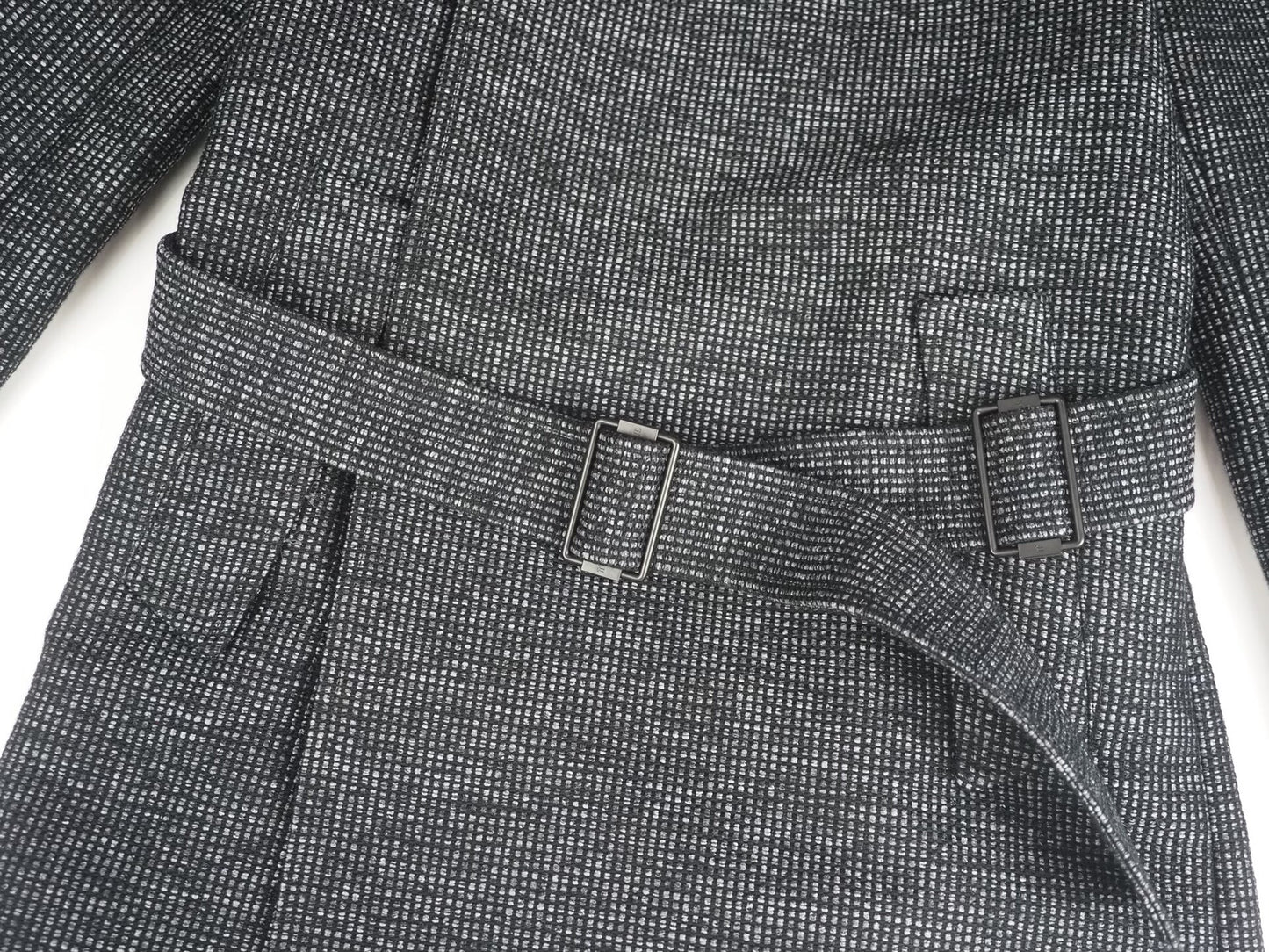 Balenciaga FW13 Black Gray Blend Coat