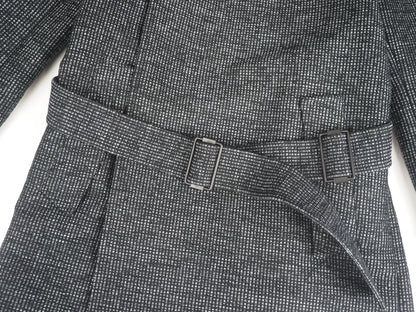 Balenciaga FW13 Black Gray Blend Coat