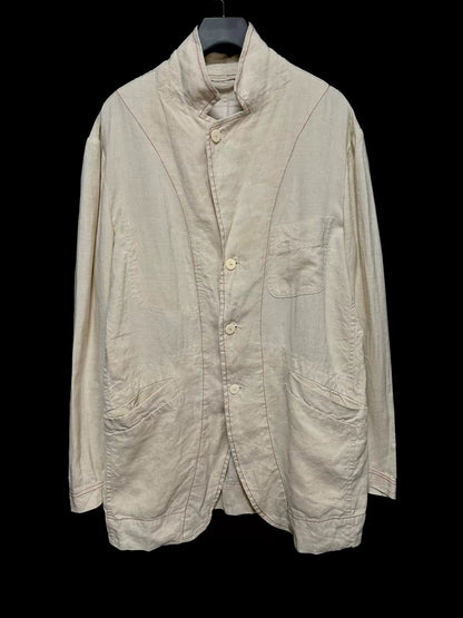 linen jacket dyed with red tea