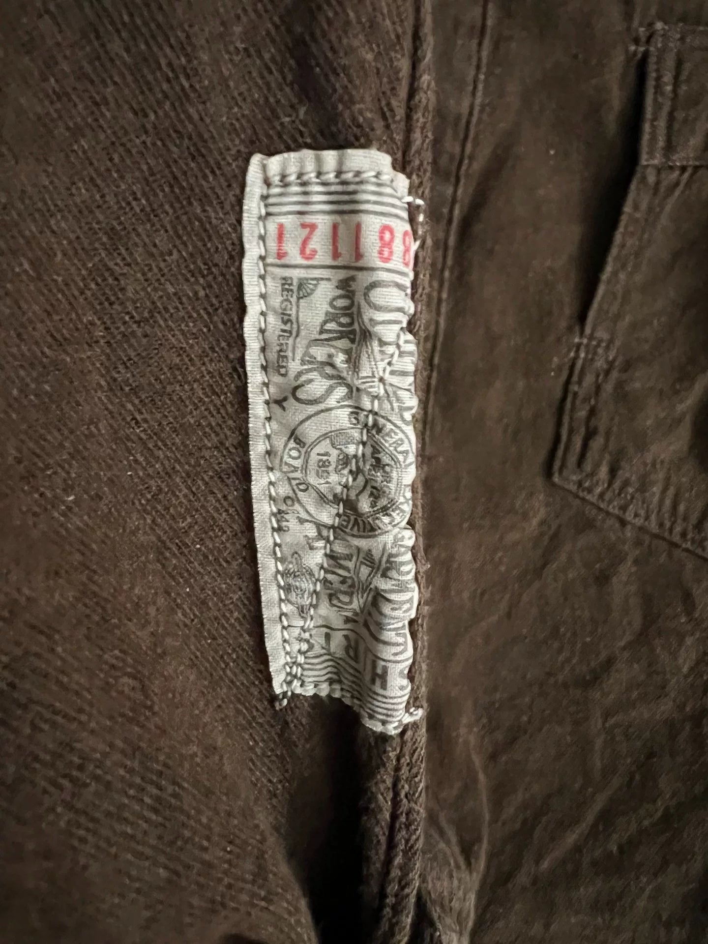 freewheelers flannel work shirt in deep khaki